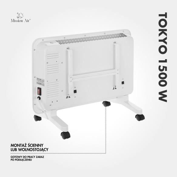 TOKYO 1500 W Convector Heater | WiFi, Electric, White