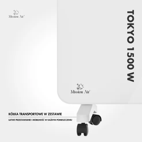 Grzejnik konwektorowy TOKYO 1500 W | WiFi, Elektryczny, Biały