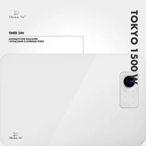 Grzejnik konwektorowy TOKYO 1500 W | WiFi, Elektryczny, Biały