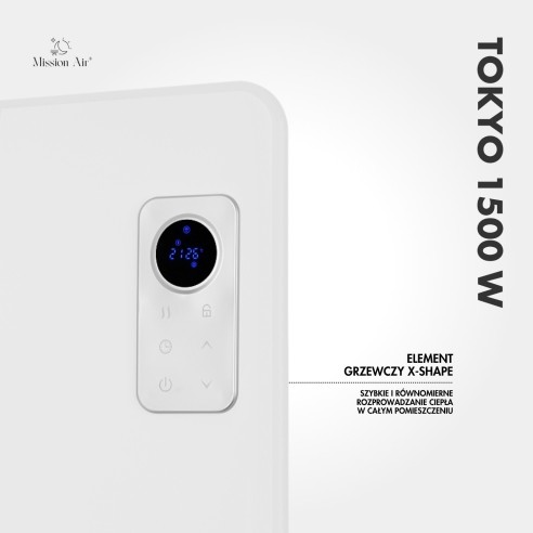 TOKYO 1500 W Convector Heater | WiFi, Electric, White