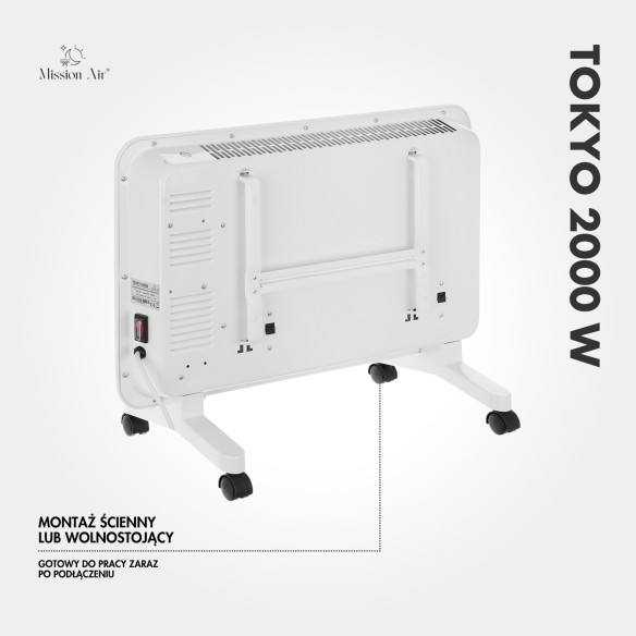 TOKYO 2000 W Convector Heater | WiFi, Electric, White