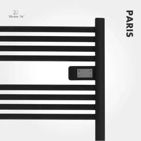 Grzejnik drabinkowy łazienkowy PARIS 500 W | Czarny