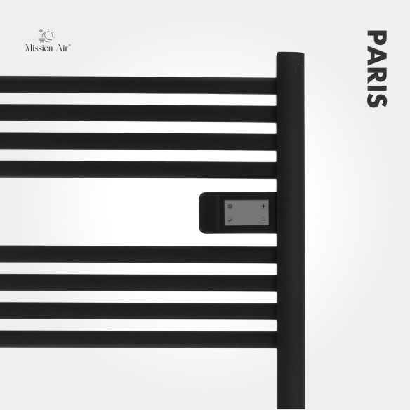 Grzejnik drabinkowy łazienkowy PARIS 500 W | Czarny