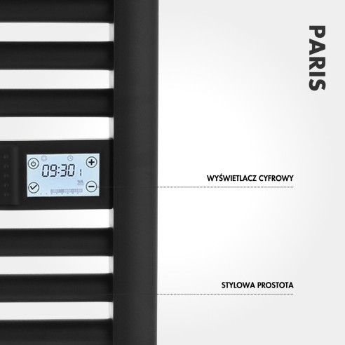 PARIS 500 W Bathroom Ladder Heater | Black