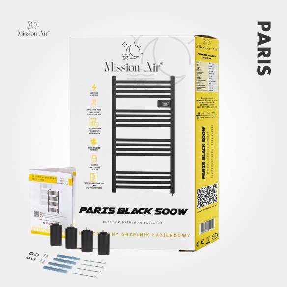 PARIS 500 W Bathroom Ladder Heater | Black