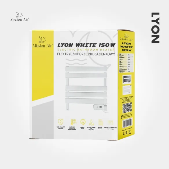 LYON 150 W Bathroom Ladder Heater | White