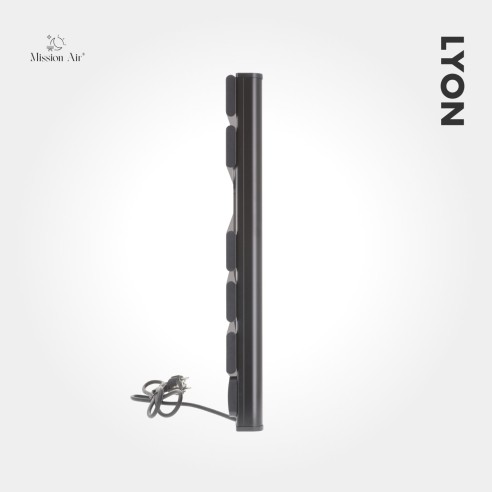 Grzejnik drabinkowy łazienkowy LYON 150 W | Czarny