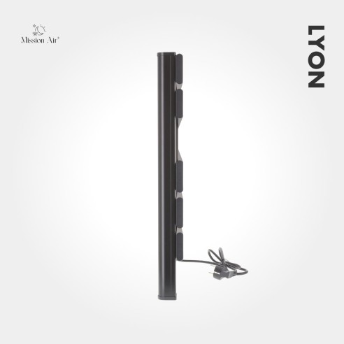 Grzejnik drabinkowy łazienkowy LYON 150 W | Czarny