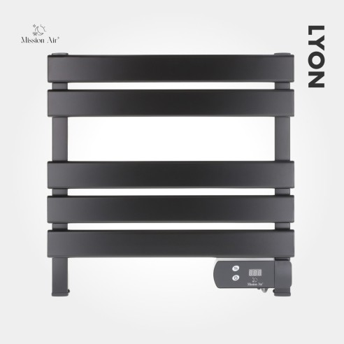 Grzejnik drabinkowy łazienkowy LYON 150 W | Czarny