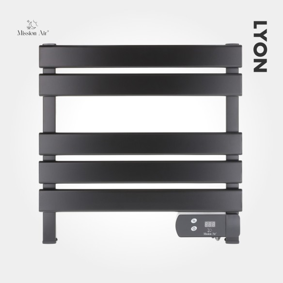 Grzejnik drabinkowy łazienkowy LYON 150 W | Czarny