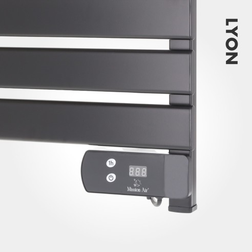 Grzejnik drabinkowy łazienkowy LYON 150 W | Czarny