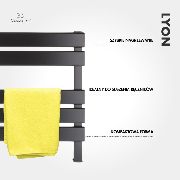 LYON 150 W Bathroom Ladder Heater | Black