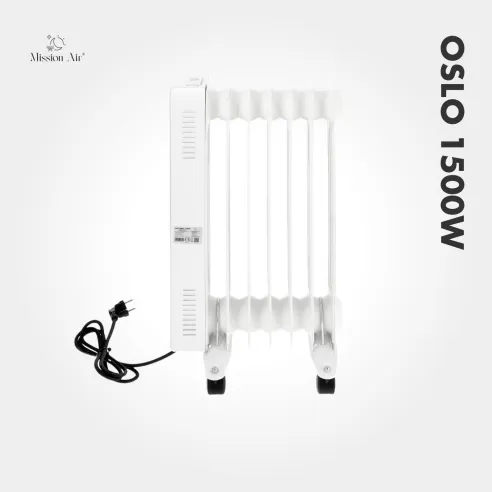 Grzejnik olejowy OSLO 2000 W – widok z lewej strony