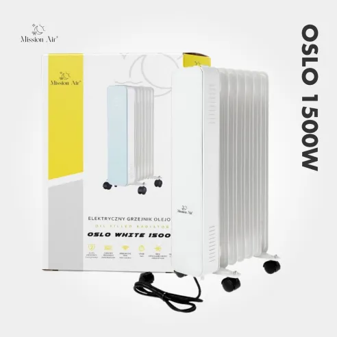 Grzejnik olejowy OSLO 1500 W – opakowanie i zawartość zestawu