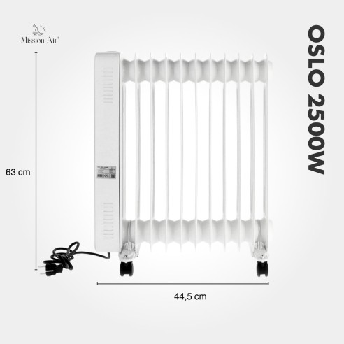OSLO 2500 W Oil-Filled Radiator | WiFi, Electric, White