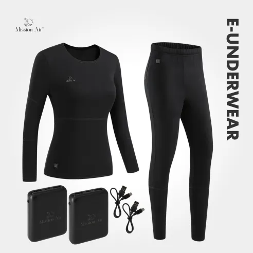 E-UNDERWEAR WOMAN Heated Thermal Underwear | USB Powered