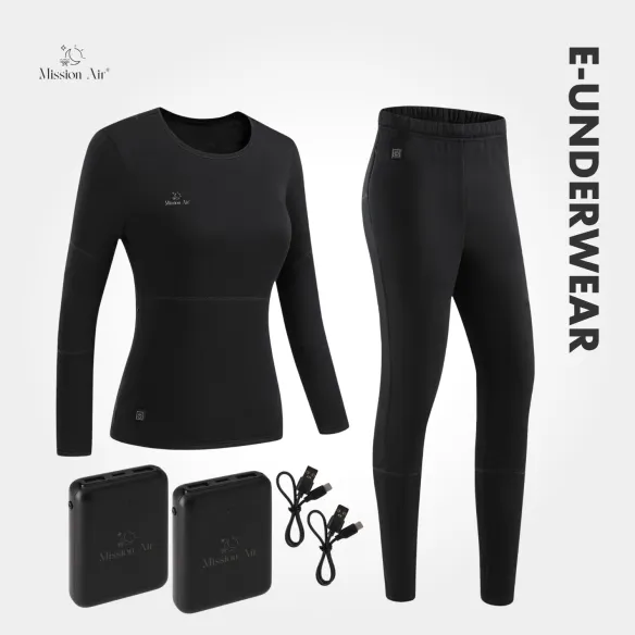 E-UNDERWEAR WOMAN Heated Thermal Underwear | USB Powered