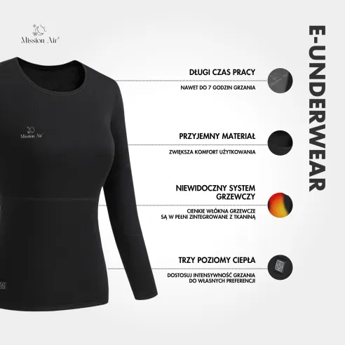 E-UNDERWEAR WOMAN Heated Thermal Underwear | USB Powered