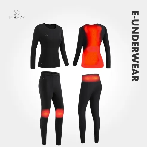 E-UNDERWEAR WOMAN Heated Thermal Underwear | USB Powered