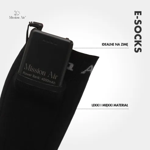 E-SOCKS Heated Winter Socks | USB, Up to –10 °C, Unisex