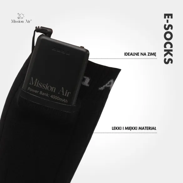 E-SOCKS Heated Winter Socks | USB, Up to –10 °C, Unisex
