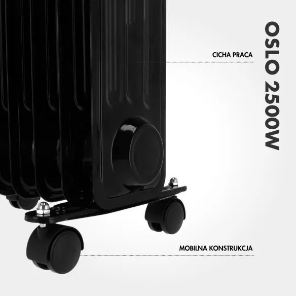 OSLO 2500 W Oil-Filled Radiator | WiFi, Electric, Black