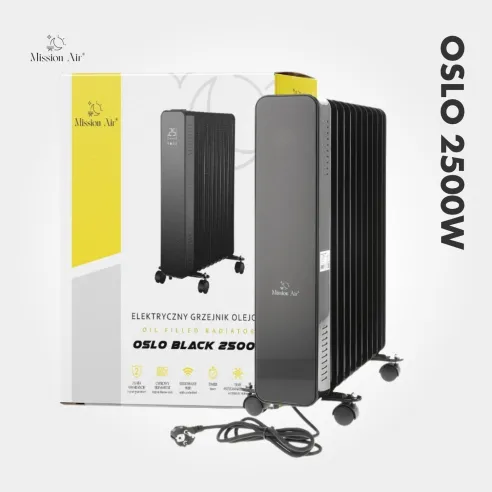 OSLO 2500 W Oil-Filled Radiator | WiFi, Electric, Black