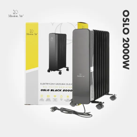 OSLO 2000 W Oil-Filled Radiator | WiFi, Electric, Black