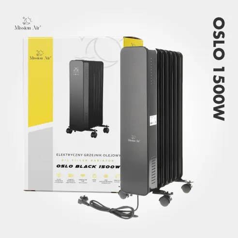 OSLO 1500 W Oil-Filled Radiator | WiFi, Electric, Black