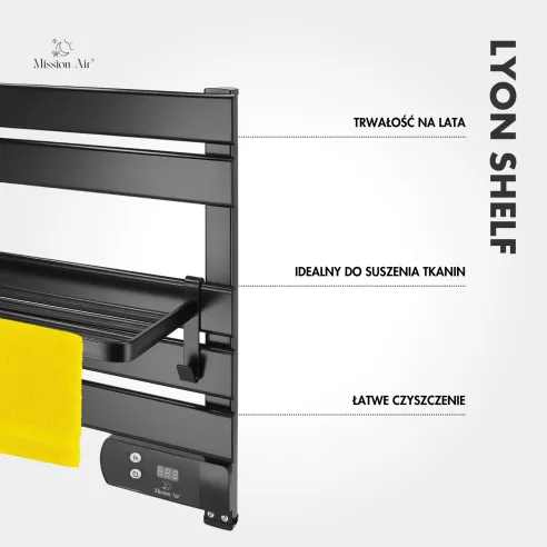 Shelf for LYON Bathroom Heater | Black