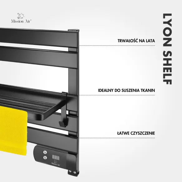 Shelf for LYON Bathroom Heater | Black