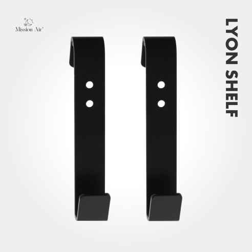 Półka do grzejnika łazienkowego LYON czarne elementy montażowe