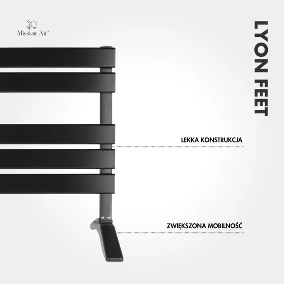 Feet for LYON Bathroom Heater | Mounting Kit, Black