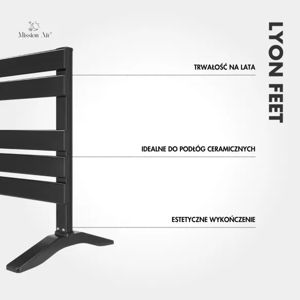 Nóżki do grzejnika LYON – detale montażowe