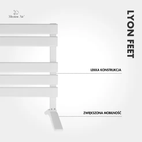 Feet for LYON Bathroom Heater | Mounting Kit, White
