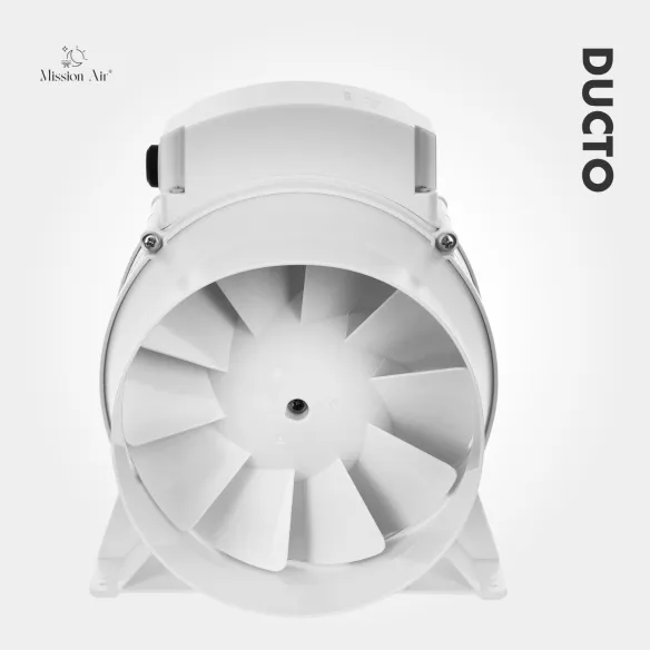 Wentylator kanałowy DUCTO 150 mm biały wirnik i obudowa