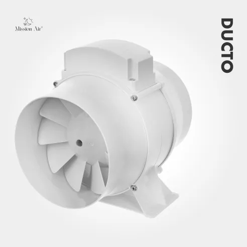 Wentylator kanałowy DUCTO 150 mm biały montaż w kanale