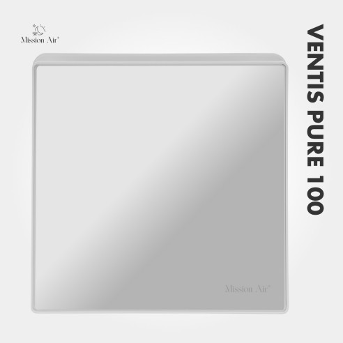 VENTIS PURE 100 mm Bathroom Fan | Quiet, With Backdraft Shutter, White
