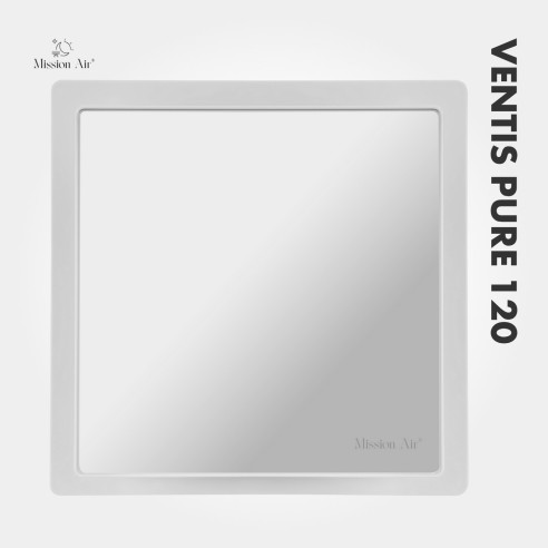 VENTIS PURE 120 mm Bathroom Fan | Quiet, With Backdraft Shutter, White