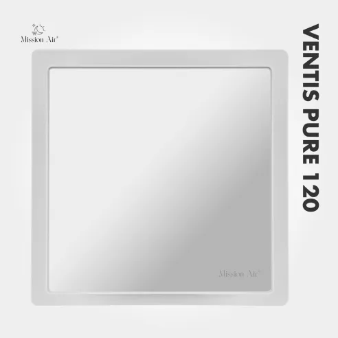 Wentylator łazienkowy VENTIS PURE 120 mm | Z klapką zwrotną, Biały