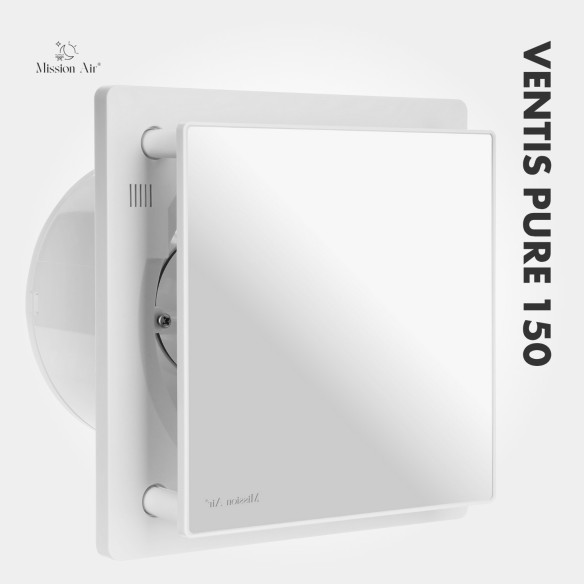 VENTIS PURE 150 mm Bathroom Fan | Quiet, With Backdraft Shutter, White
