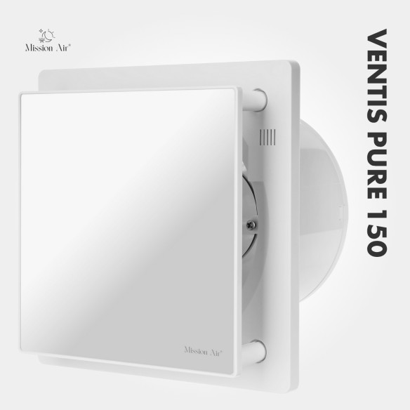 VENTIS PURE 150 mm Bathroom Fan | Quiet, With Backdraft Shutter, White