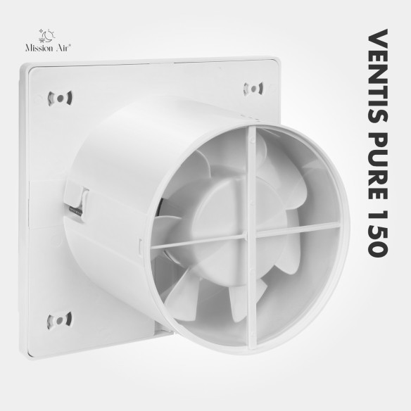 VENTIS PURE 150 mm Bathroom Fan | Quiet, With Backdraft Shutter, White