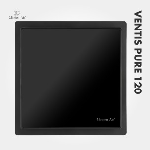 VENTIS PURE 120 mm Bathroom Fan | Quiet, With Backdraft Shutter, Black 2