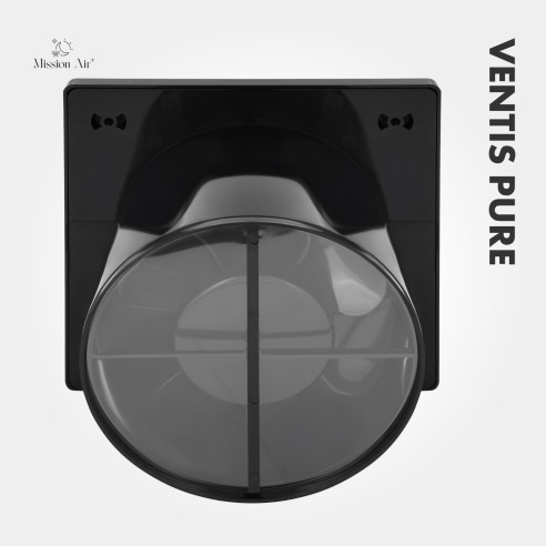 VENTIS PURE 150 mm Bathroom Fan | Quiet, With Backdraft Shutter, Black