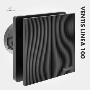 VENTIS LINEA 100 mm Bathroom Fan | Quiet, With Backdraft Shutter, Black
