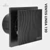 VENTIS LINEA 120 mm Bathroom Fan | Quiet, With Backdraft Shutter, Black