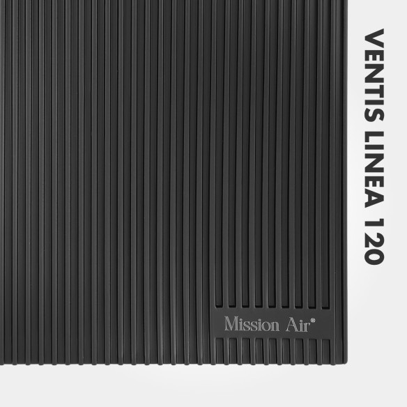 VENTIS LINEA 120 mm Bathroom Fan | Quiet, With Backdraft Shutter, Black