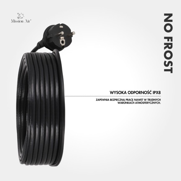 NO FROST Heating Cable with Thermostat | For Pipes & Installations in Winter