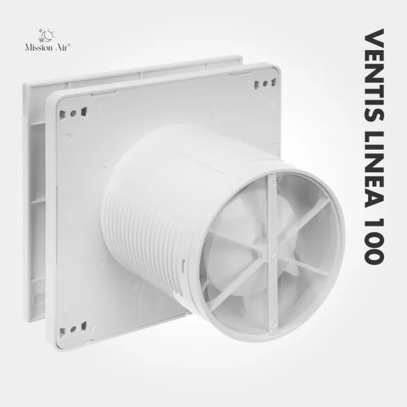 Wentylator łazienkowy VENTIS LINEA 100 mm biały tył obudowy